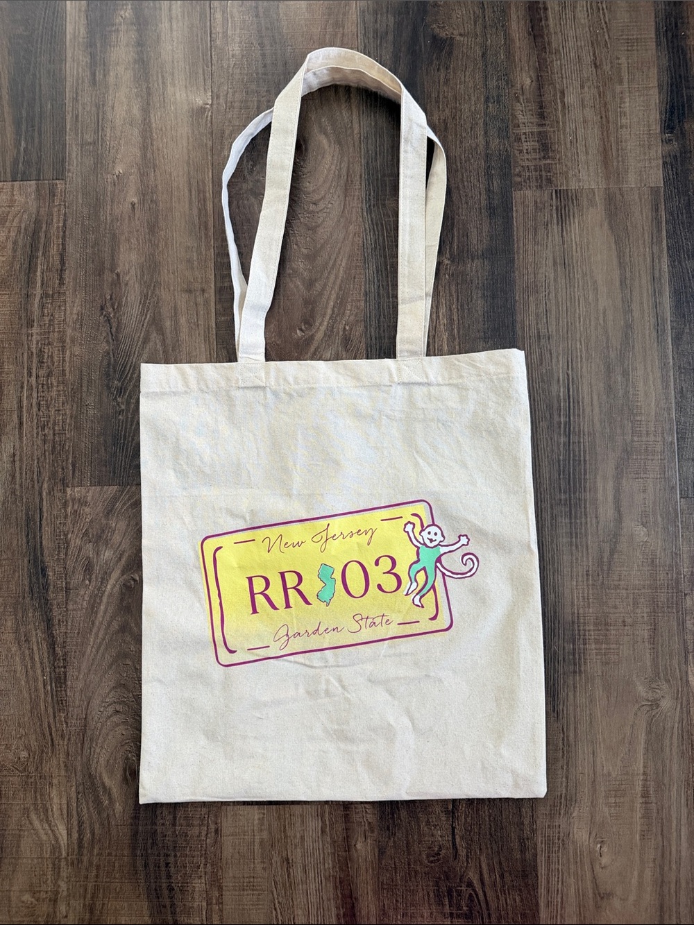 Roller Rabbit New Jersey RR 03 “License Plate” Canvas Cotton Tote, Exclusive